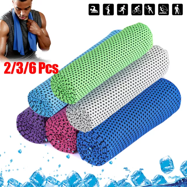 Kühlendes Sporthandtuch Abkühlung Handtuch Fitness Cooling Towel Kühlhandtuch DE