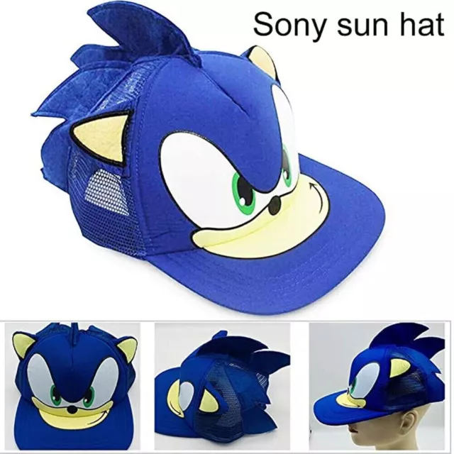 Sonic The Hedgehog Baseball Cap 3D Cartoon Kids Boys Girls Hat Snapback