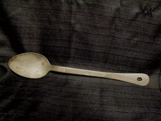Antique 18Th Century Hand Wrought 13 1/2" Large Steel Ladle Spoon