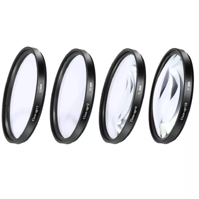 49/52/55/58/62/67/72/77mm +1+2+4+10 Close Up Macro Lens Aluminum Filter Kit H