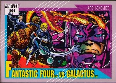 1991 Impel Marvel Universe Series 2 #107 Fantastic Four vs Galactus