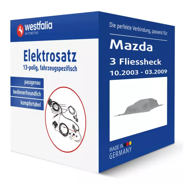 Elektrosatz 13-pol. spezifisch für Mazda 3 Fliessheck Typ BK 10.2003-03.2009 TOP