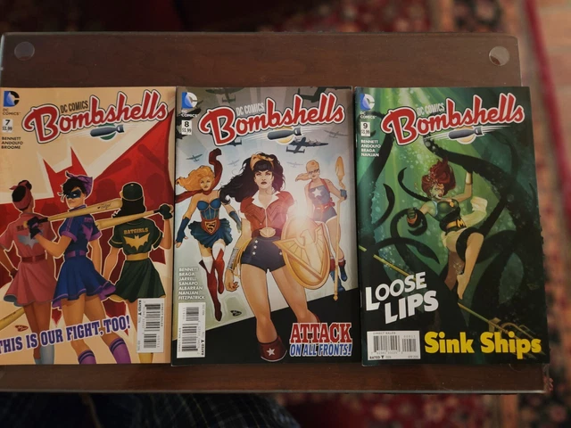 DC Comics Bombshells 7, 8 & 9 Mirka Andolfo Laura Braga Maria Sanapo Ant Lucia