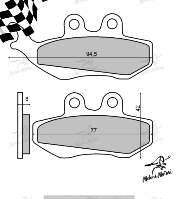 Coppia pastiglie freno anteriori organiche peugeot GEOPOLIS 125/250cc