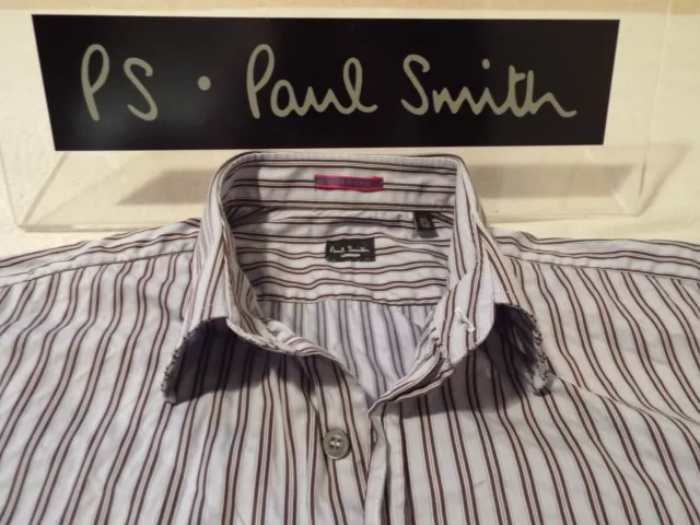 PAUL SMITH Mens Shirt 🌍 Size 15" (CHEST 40") 🌎 RRP £95+ 🌏 SUPERBLY STRIPED!!!