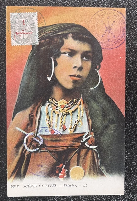 Carte Postale Couleurs. Maroc. Scènes et Types. Bédouine. 1914