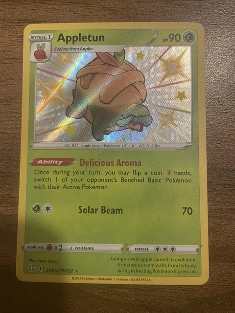 Pokémon TCG Appletun Shining Fates SV014/SV122 Holo Shiny Holo Rare