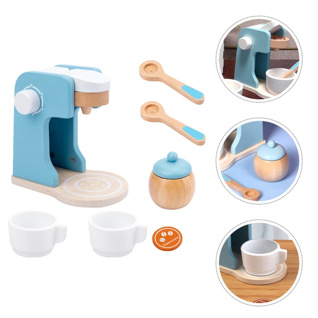 Machine à café en bois, 1 ensemble de jeu, accessoire de cuisine, jouet pour