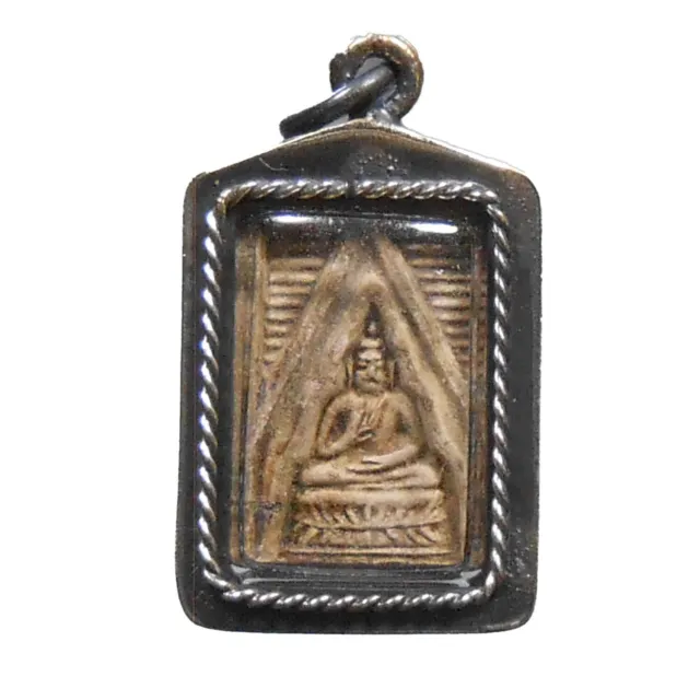 Real Somdej Lp Sod Old Thai Buddha Amulet Pendant Very Rare !!!