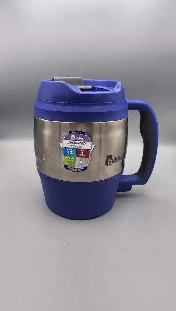 BIG Bubba Keg 52oz Blue Classic Travel Mug W/ Handle & Bottle Open Boating Beach