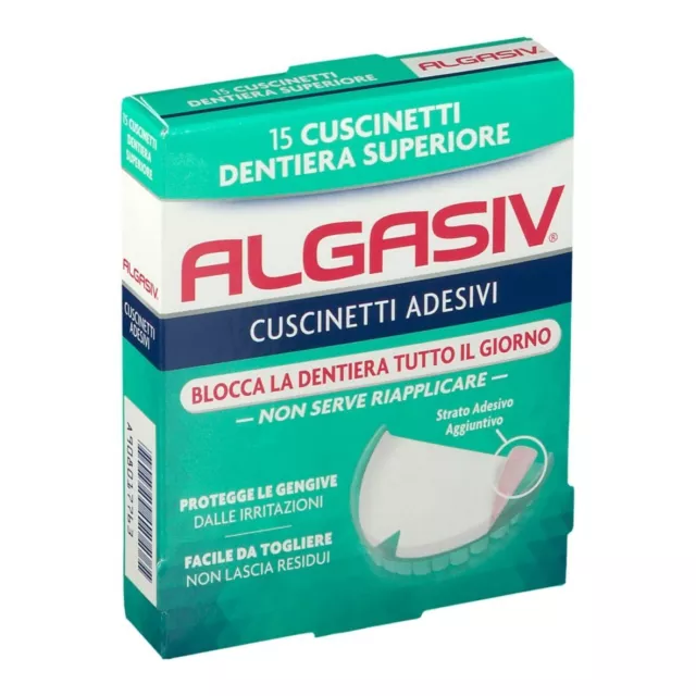 Algasiv Adesivo Per Protesi Dentaria Superiore 15 Pezzi