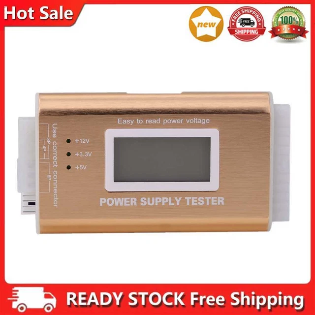 Tester di tensione PC LCD digitale 20/24 pin 4 alimentatore ATX BTX ITX SATA HDD disco rigido