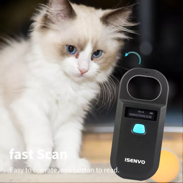 Tierchip Lesegerät Chipleser RFID Identifikation Leser Hund Katze Chip Reader