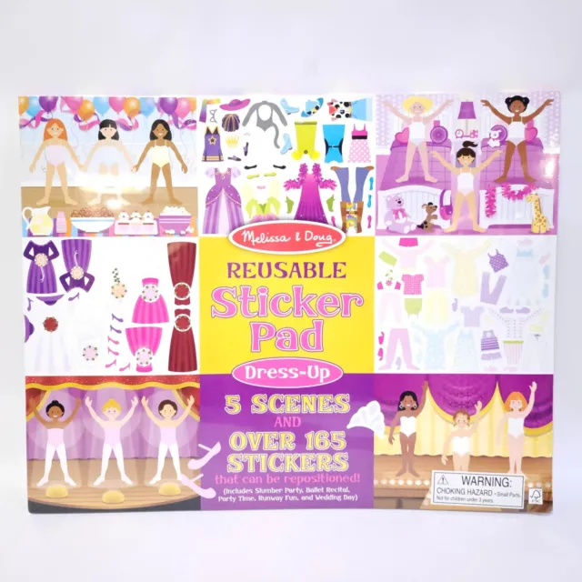 Melissa & Doug Reusable Sticker Pad Dress-Up Paper Dolls - Over 165 Stickers