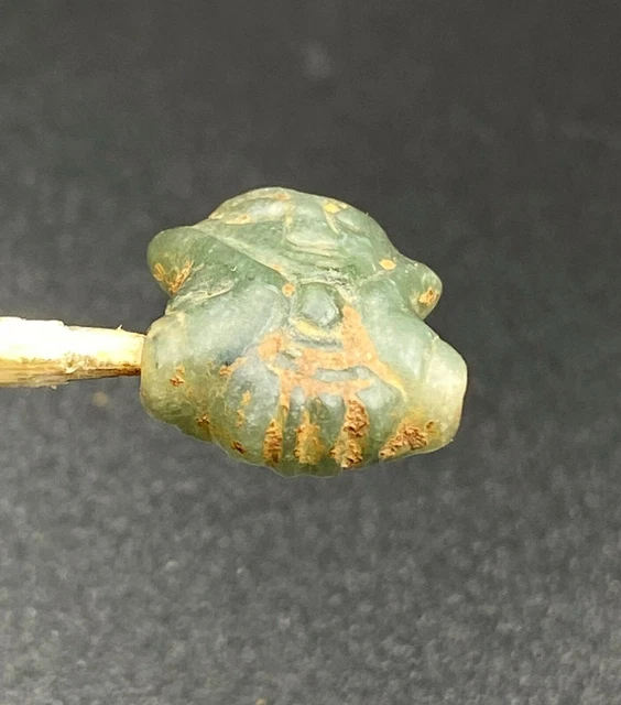Ancient South East Asian Burmese Pagan Dynasty Antiquities Glass Amulet Old Bead 9