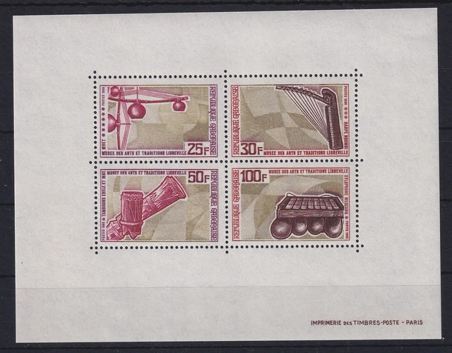 Gabun 1969 Musikinstrumente Mi.-Nr. Block 12 postfrisch **