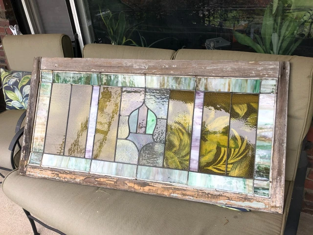 Antique stained glass window