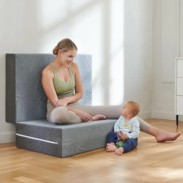 FOLDING MATTRESS KING 150x200x15cm Trifold Memory Foam £173.99