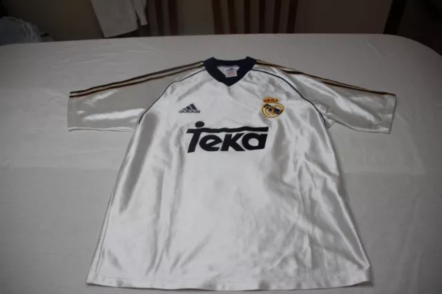 Camiseta Oficial Vintage Real Madrid De Marca Adidas Talla 164 De Niño Teka