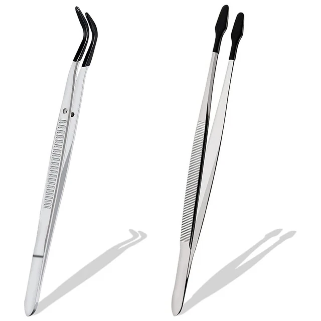 Juego de 2 pinzas de encaje de goma para laboratorio industria hobby PinL8Z2