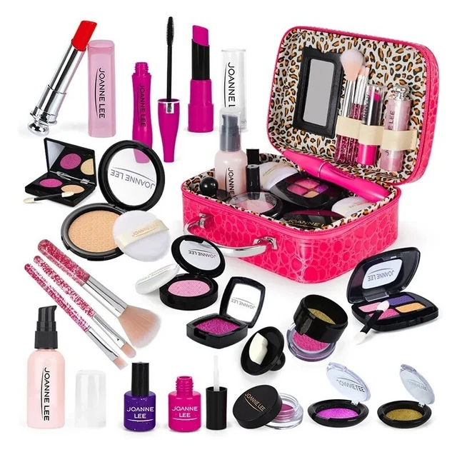 Rosa Tasche Kinder Make-up Sets für Mädchen, waschbar Kinder Make-up Kit Mädchen Spielzeug Make-up