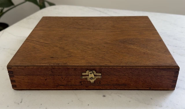 Vintage MCM Villazon De Luxe Chairman Wooden Cigars Box Hinged USA Florida