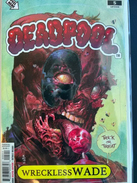 Marvel Deadpool #5 Garbage Pail Kids Variant Cover Wreckless Wade