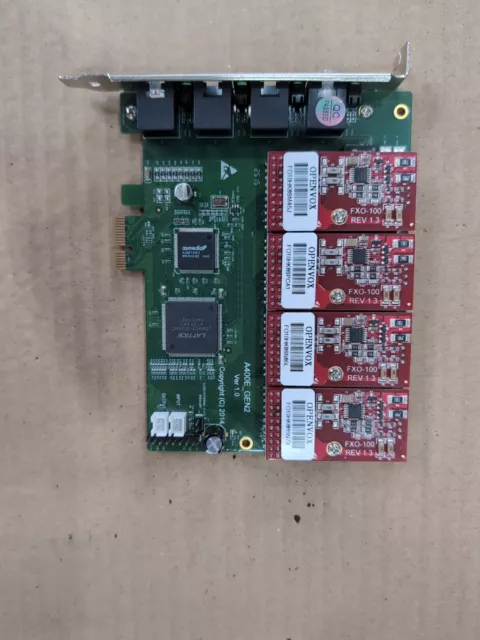 OpenVox A-400P 4 Port w/ (4) FXO-100 PCI Card PBX