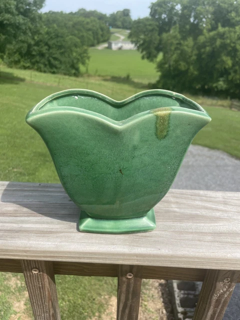VINTAGE MCCOY POTTERY green vase made in USA! $25.00 - PicClick
