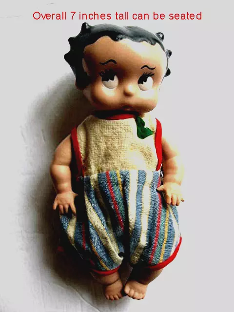 Betty Boop All Porcelain Jointed Baby doll 7 1/2 in. with Bent legs, will sit