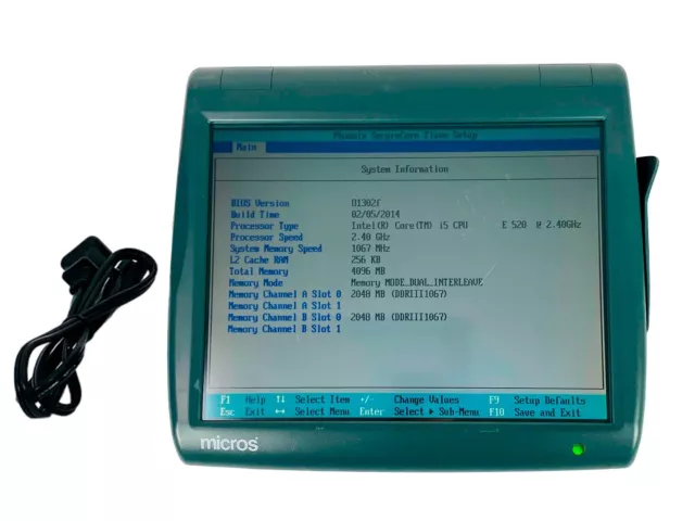 🔥 Tested Micros POINT OF SALE TERMINAL Workstation PCWS2015 System UNIT w/PCord