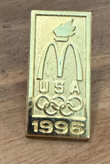 Atlanta 1996 McDonalds Gold USA Rings Olympic Pin
