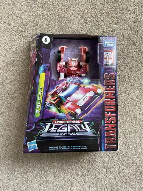 Transformers Generations Legacy Deluxe Action Figure Elita-1, 14 Cm, Da 8 Anni, Convertibile In Auto Cybertroniana, Con Accessori Energon