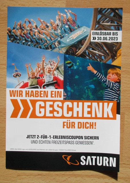 Gutschein Coupon 2für1  SEA Life Legoland Gardaland Dungeons Madame Tussauds