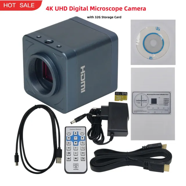 4K UHD Digital Microscope Camera HDMI Camera w/ 32G Storage Card HY-6110