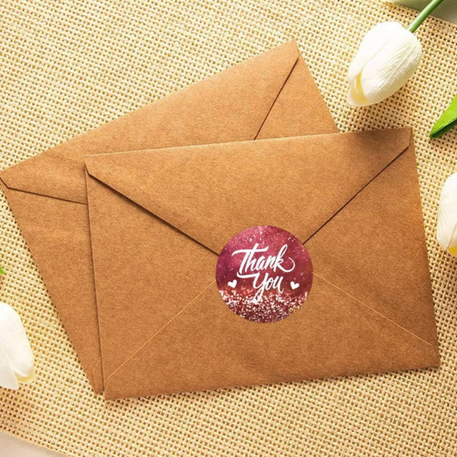 Präsentieren Geschenk Aufkleber Danke Kreis Etiketten Abdichtung Paster 4