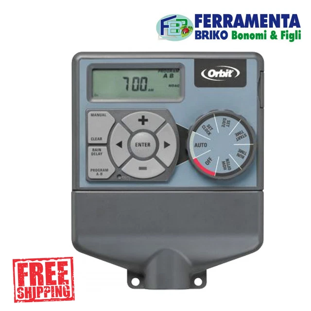 Centralina Programmatore Orbit Timer IRRIGAZIONE 4 6 Stazioni Zone 24V batteria