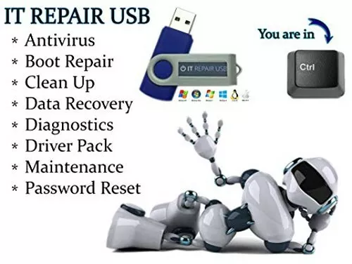 Hiren's version 16.3 Boot USB Computer Repair Recovery Win7,8,Vista & XP,10 A+