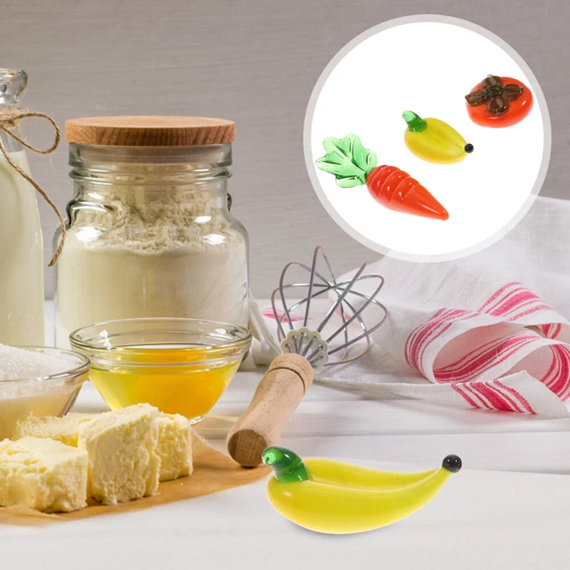 GLASS FRUIT AND Vegetable Ornaments Office Vitroleros Para Mini Toys £