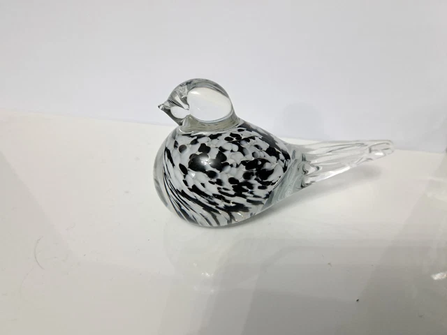Elegant Glass Miniature Bird Figurine Art Home Ornament