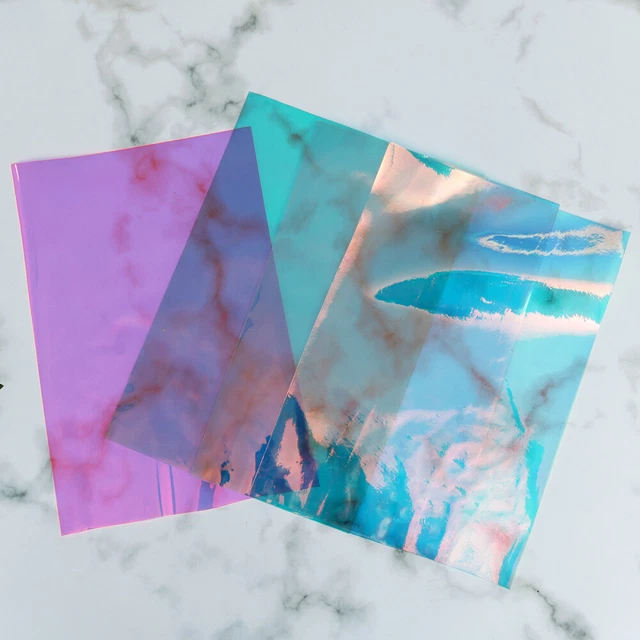 4 Hojas Camiseta Papel Transferencia Holográfico Vinilo
