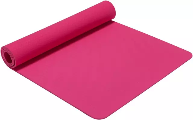 GOBAM Yoga Mat Eco Friendly TPE Non-Slip Fitness Exercise Mat with Carry Strap,