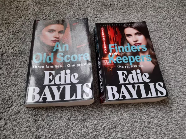 An Old Score & Finders Keepers- 2 paperback books by Gangland Author Edie Baylis