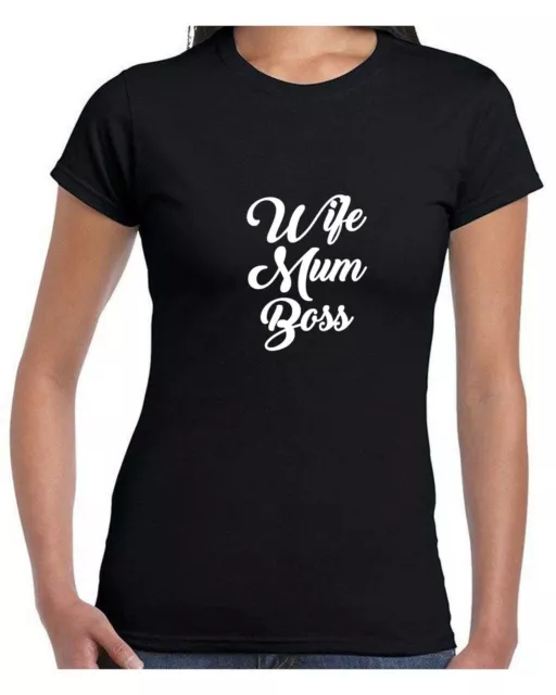 Maglietta Moglie Mamma Boss Unisex Donna Giorno Divertente Hipster Slogan Donna Compleanno