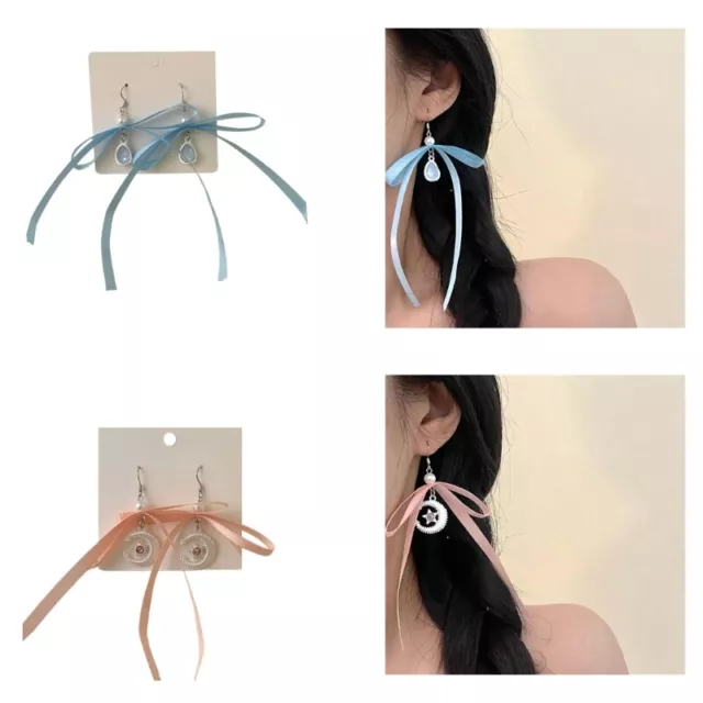 Fashionable Ribbon Earrings Fashionable Ear Rings Accessories for Daily Use