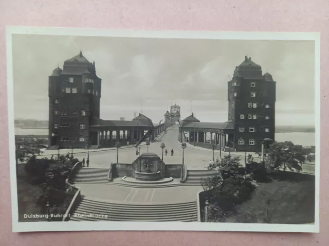 Duisburg, Ruhrort, Rheinbrücke, Postkarte