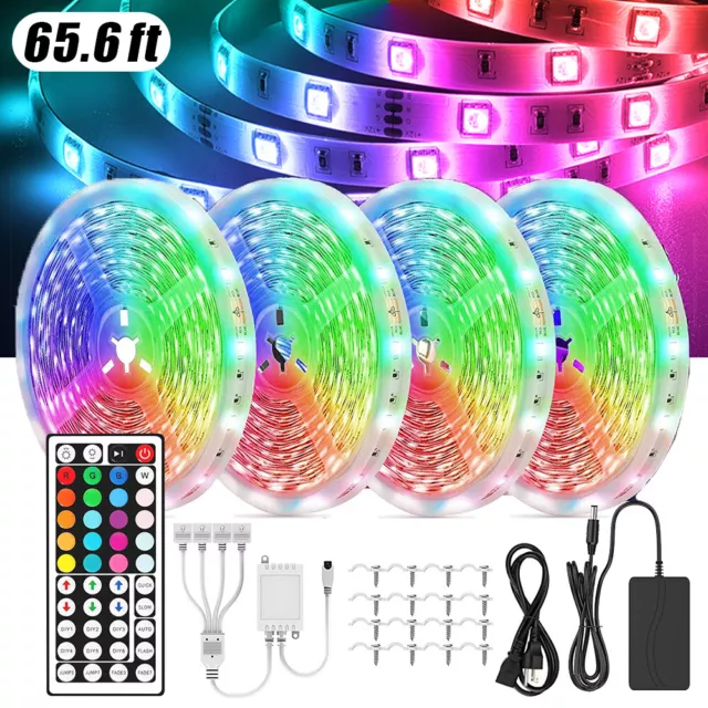 5M 16.4ft RGB Waterproof 300 LED 3528 SMD Flexible Strip Light 12V+Remote+Power