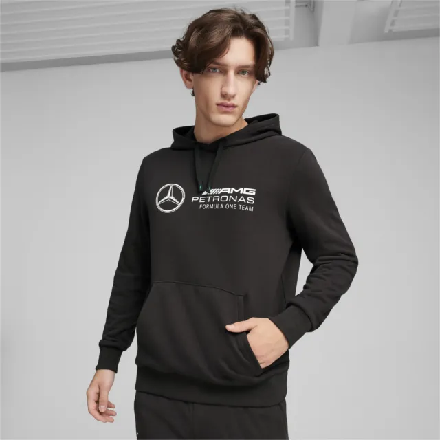 PUMA Mercedes-AMG Petronas Motorsport ESS Long Sleeve Hoodie Hooded Top - Mens