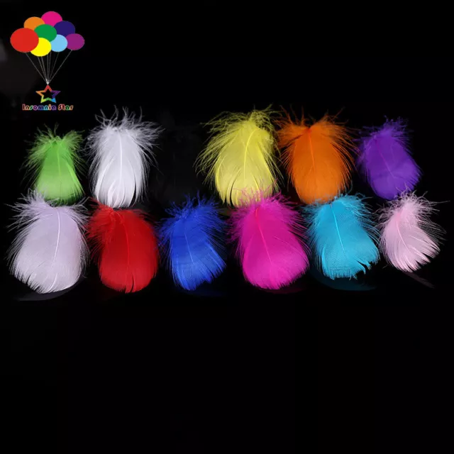 100 Pcs/Lot Natural 4-7cm / 1-2 Inch Small Floating Goose Feather Diy Carnival