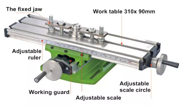 310*90mm Multi-function Cross table For Milling Machine & Lathe UK